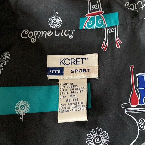 Vintage Koret Sport Black Jacket “Getting Ready” Petite Med - Excellent Like-New - Picture 9 of 16